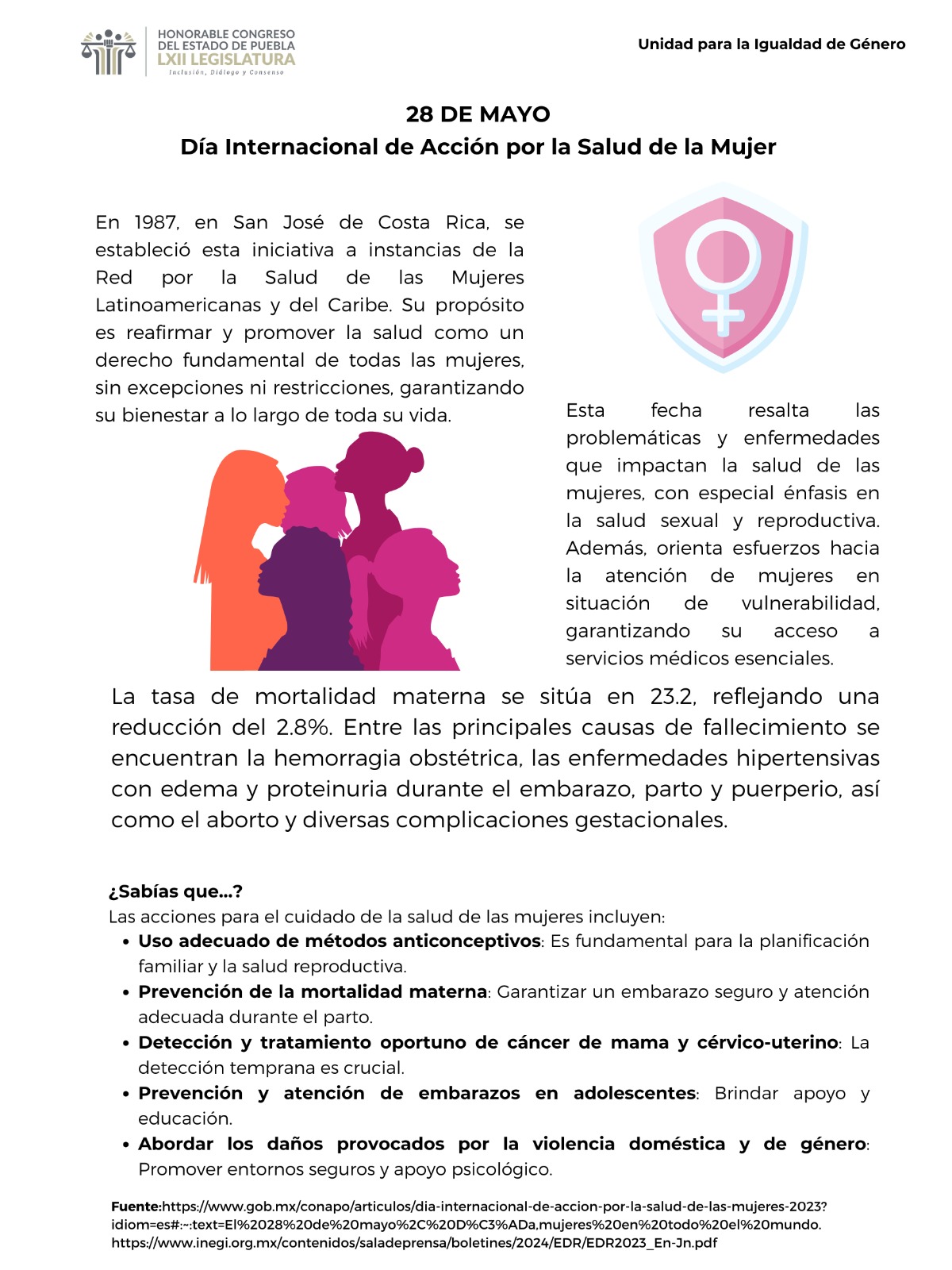 Día Internacional de Acción por la Salud de la Mujer Día Internacional de Acción por la Salud de la Mujer